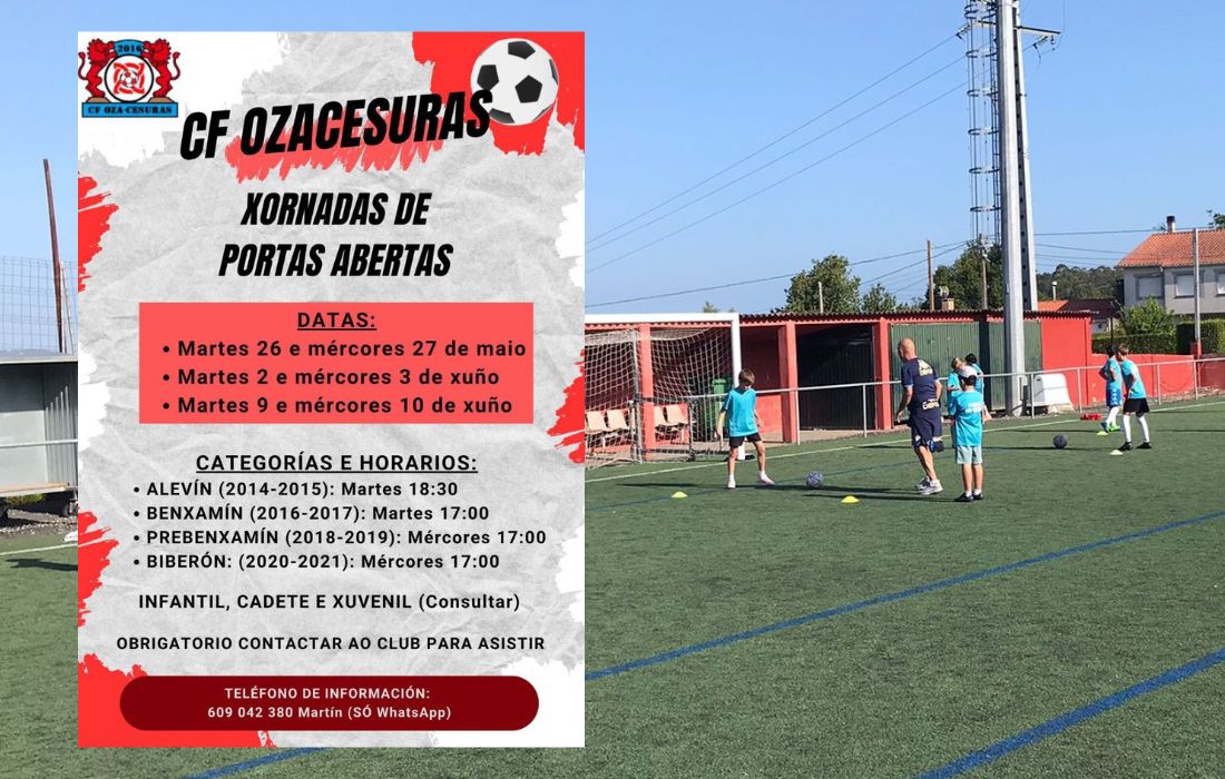 OZA CESURAS portas abertas futbol