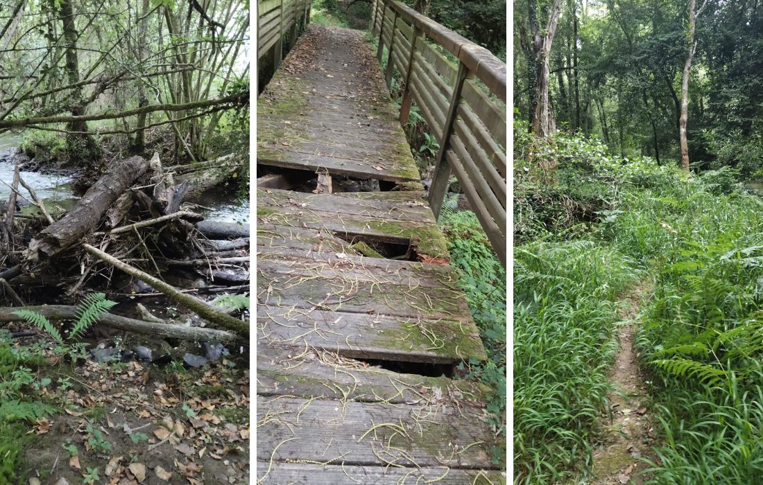 OZA CESURAS desperfectos ruta rio mendo