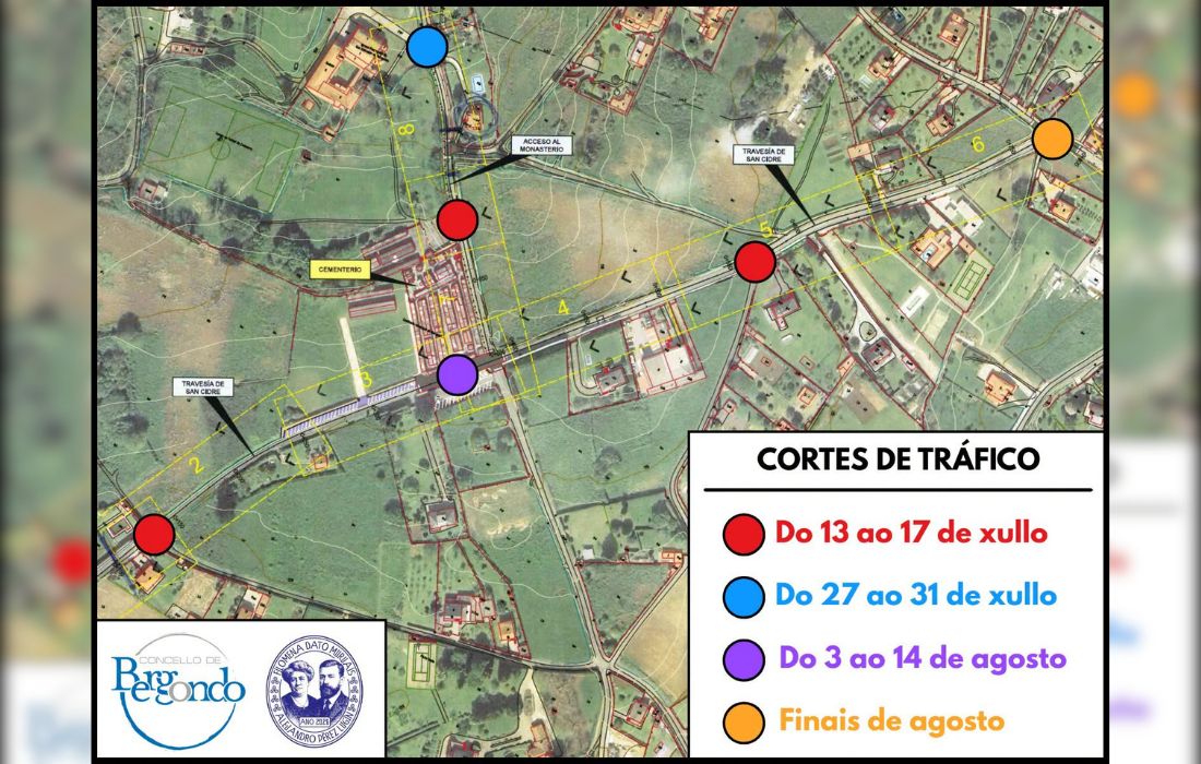 BERGONDO cortes tráfico