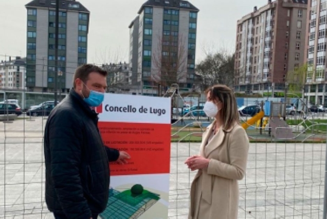 Foto de arquivo da alcaldesa de Lugo e o edil de urbanismo alvaro santos