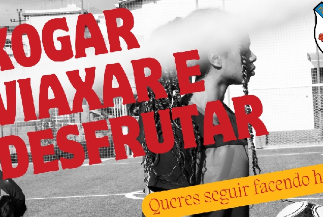 Cartel dos obradoiros da Deputación da Coruña 'Pasado, presente e futuro do fútbol feminino' en colaboración co Pastoriza SCD