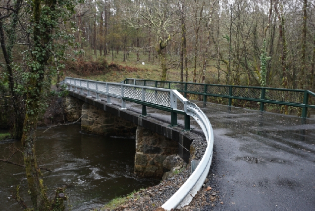 Imaxe da ponte en Vilasantar rehabilitada pola Xunta de Galicia