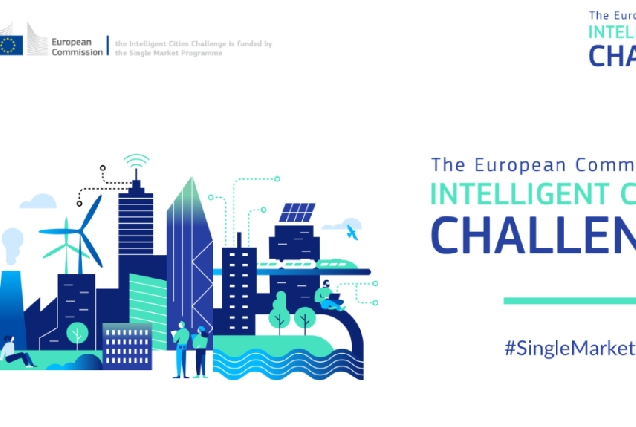 Imaxe do cartel da iniciativa Intelligent Cities Challenge da Unión Europea