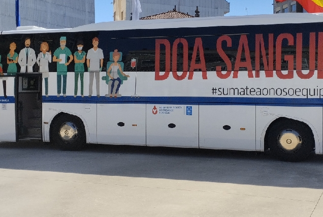 Imaxe dun autobús de doazóns de sangue