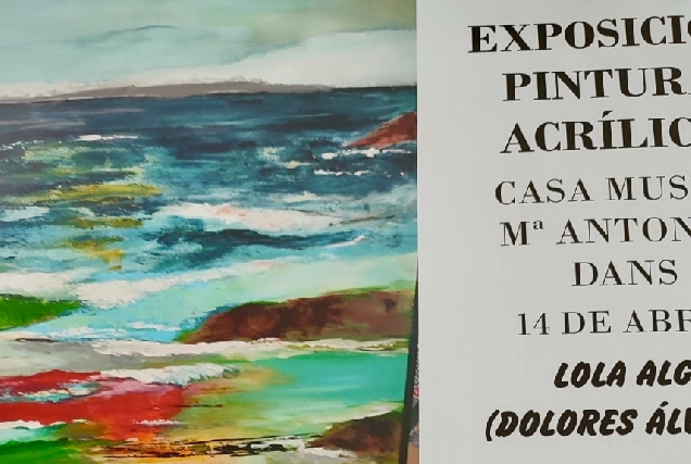 Cartel da exposición pintura acrílica en Custis