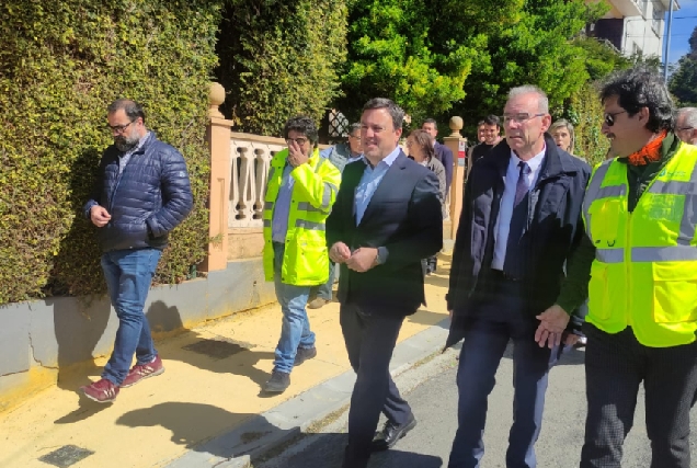 Imaxe da visita da Deputación da Coruña ao Concello de Miño