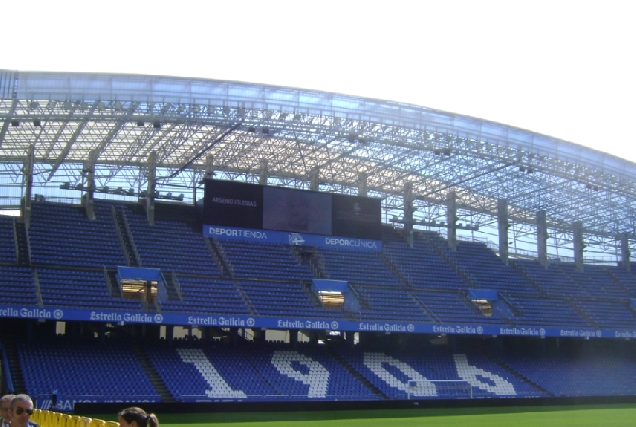 Imaxe do Estadio Abanca Riazor na Coruña