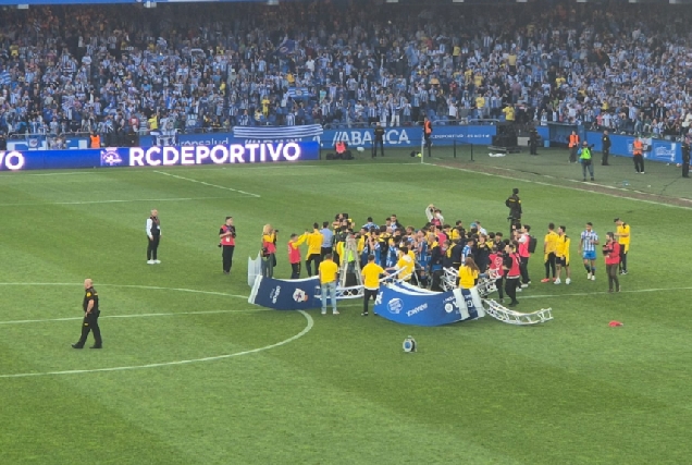 Imaxe da celebración do Deportivo