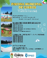 Cartel Piscina municipal de Coirós 2024