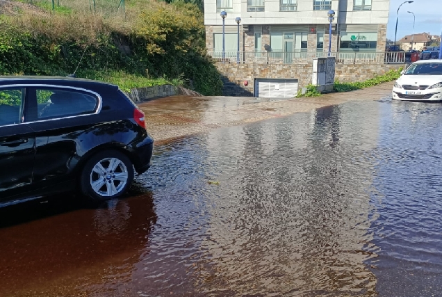 Imaxe da inundación en A Corveira en Culleredo